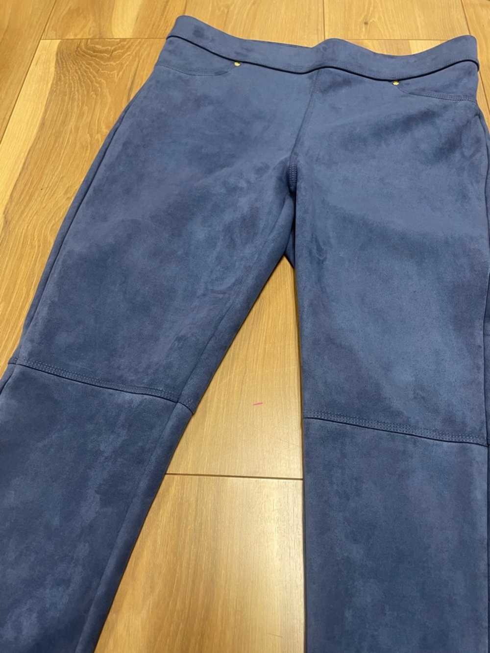 Marc New York Blue Faux Suede Leggings Pants Size Medium Stretch Pull-On - Picture 7 of 12
